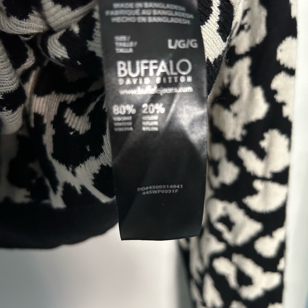 Buffalo David Bitton Monochrome Animal Print Cardigan - Picture 5 of 7